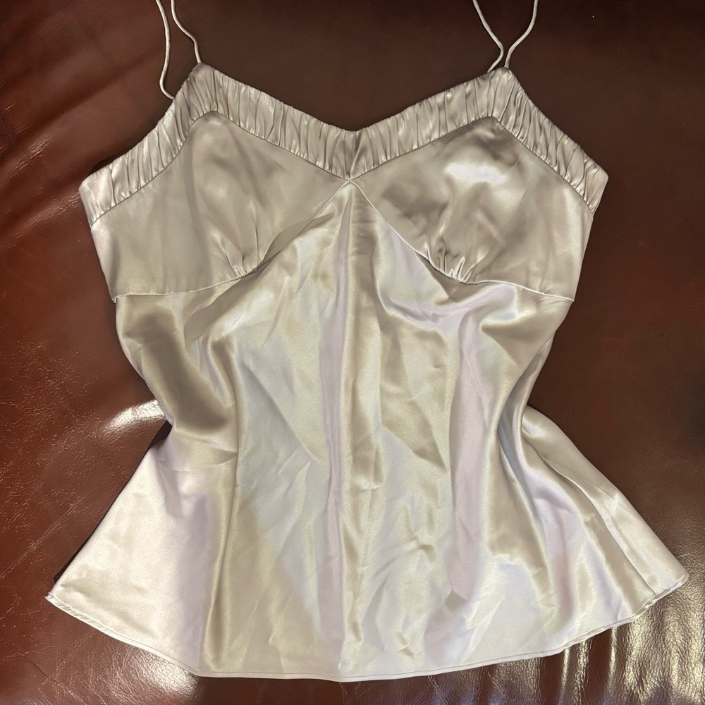 Vintage Y2K Club Monaco Pearl Silk Women's Top